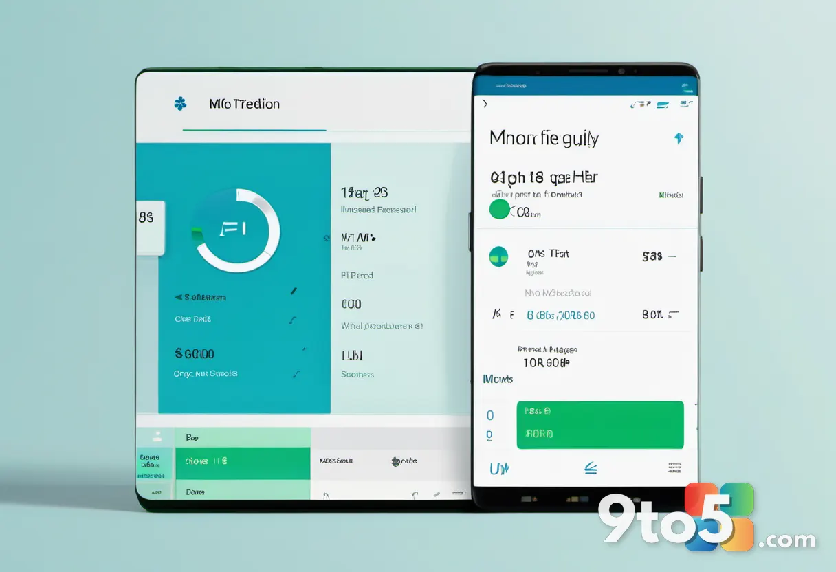 A digital progress meter filling up with Microsoft Rewards points, blue and green color scheme, minimalist flat tech gra