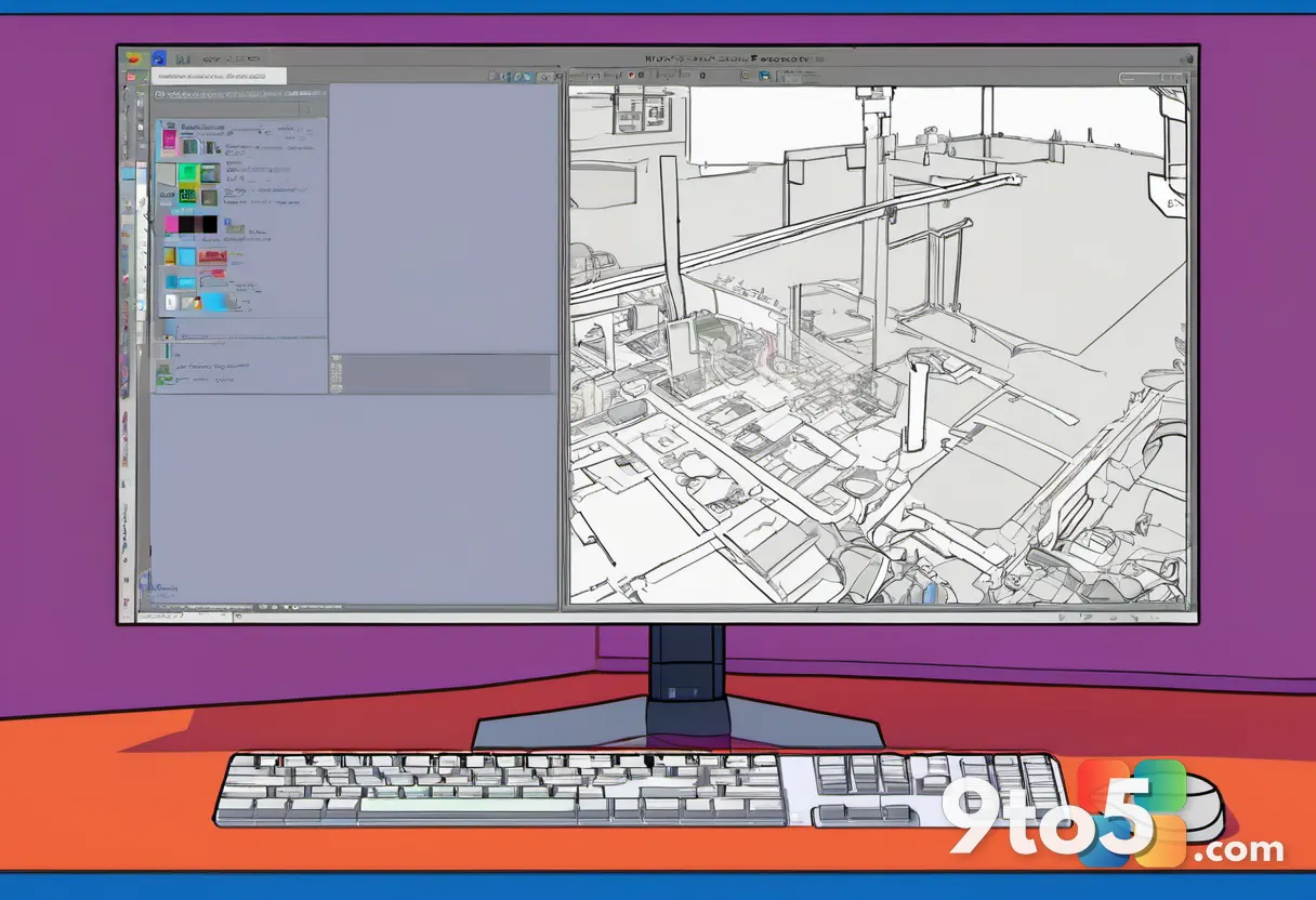 Close-up of a computer screen showing the MS Paint interface with the Doom game rendered inside the drawing area, colorf