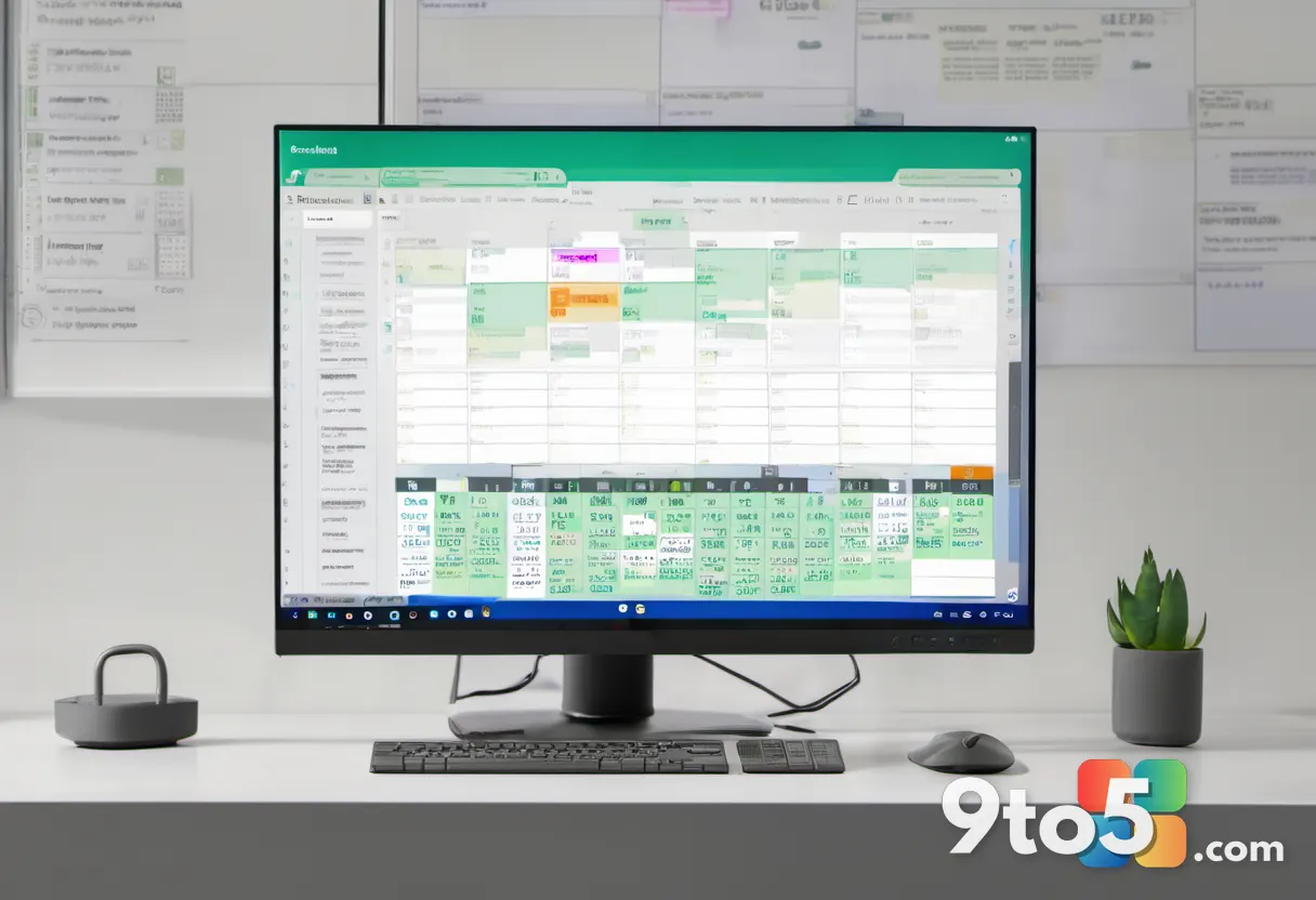 A close-up of a computer monitor showing a calendar with October 2028 highlighted, surrounded by floating document icons