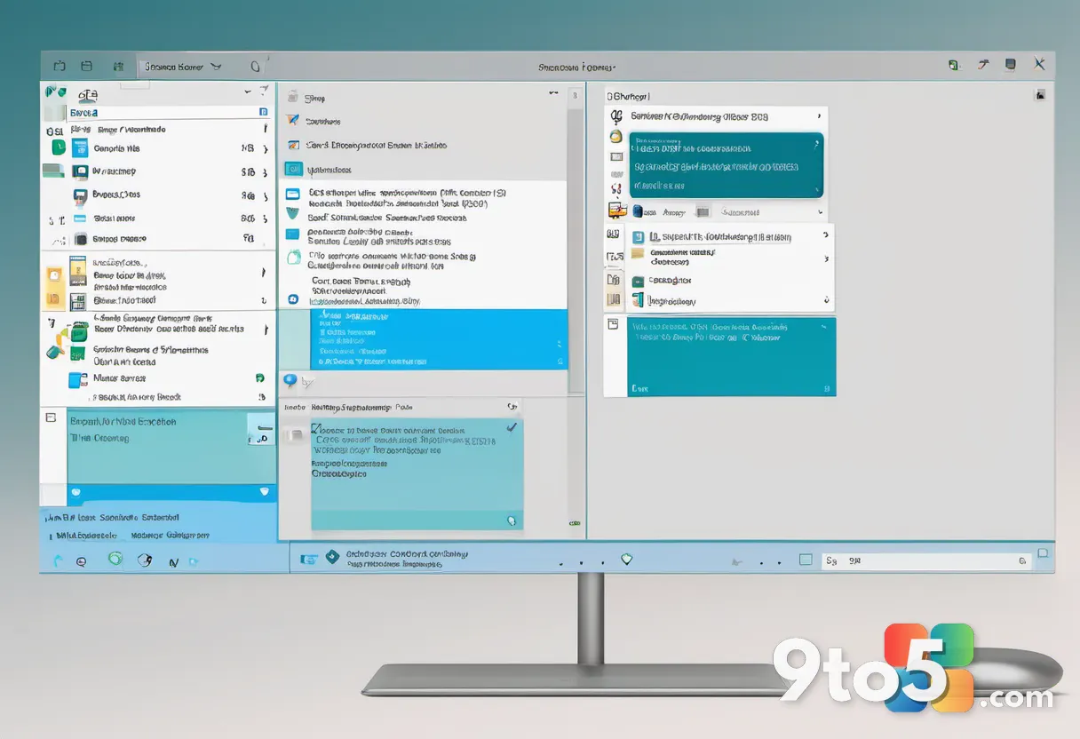 A split-screen illustration showing a cluttered Start Menu on one side and a clean, minimalist version on the other, wit
