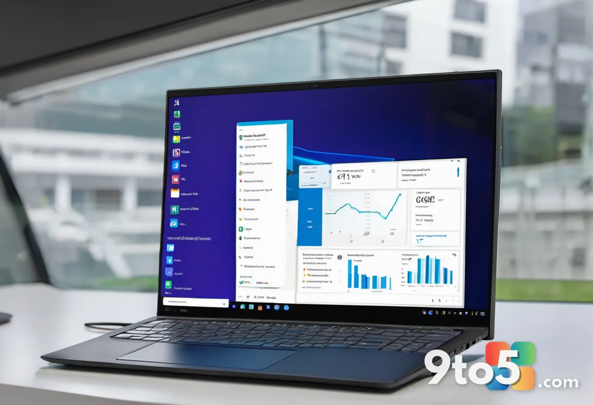 Close-up of Windows 11 desktop showing Settings app open to Windows Update page with network usage statistics visible, c