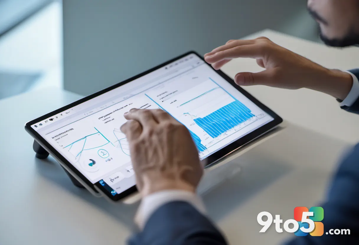 Close-up of a hand interacting with a touch screen showing memory usage graphs and system performance metrics, modern of