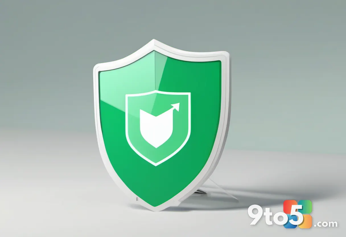 A conceptual illustration of a shield protecting a Windows logo from unwanted pop-ups, with a 'Update' arrow being block