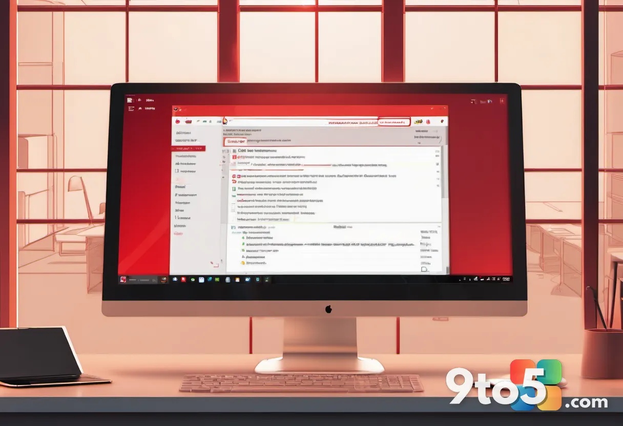 A close-up of a modern laptop screen showing a deleted document icon with a red slash, set against a blurred office back