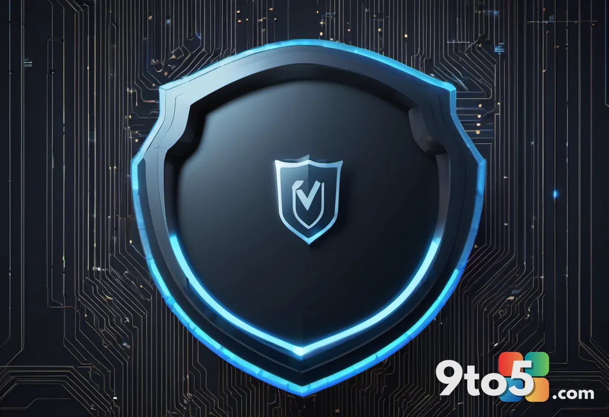 A stylized graphic of a shield icon with a checkmark, symbolizing system stability and security, surrounded by subtle di