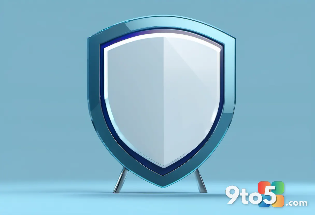 A stylized graphic of a shield icon protecting a computer, symbolizing system recovery and protection, on a light blue b