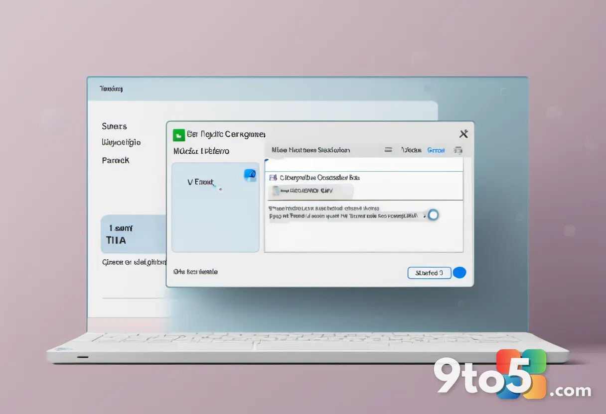 A close-up of a Windows 11 desktop with a notification bubble showing 'Update Available' for KB5121002, on a clean minim