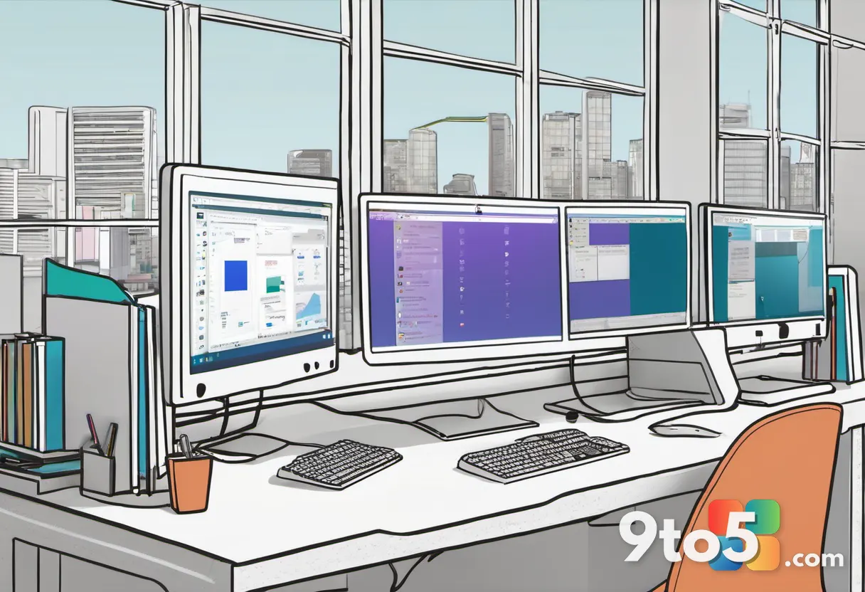 A split-screen illustration showing a cluttered desktop on one side and a clean workspace on the other, emphasizing the 