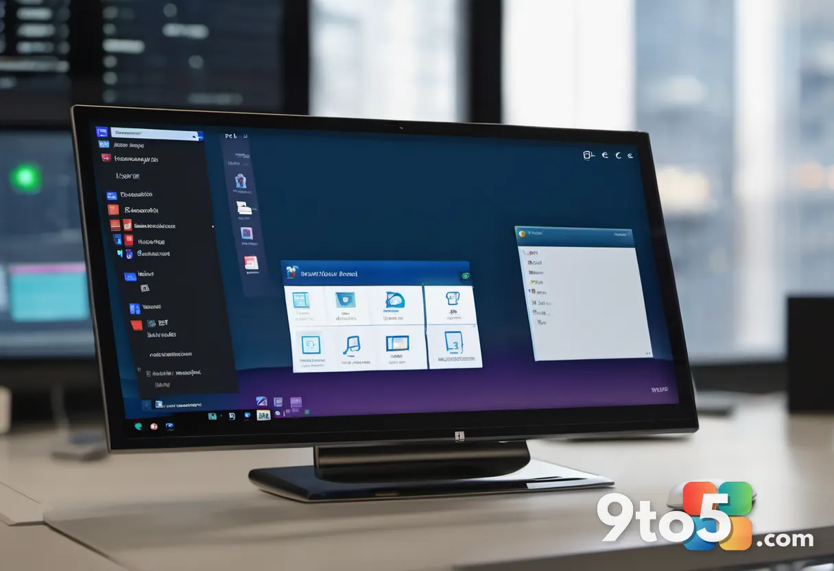 A close-up of a hand interacting with a touchscreen, tapping on a file icon in a modern, minimalist File Explorer window