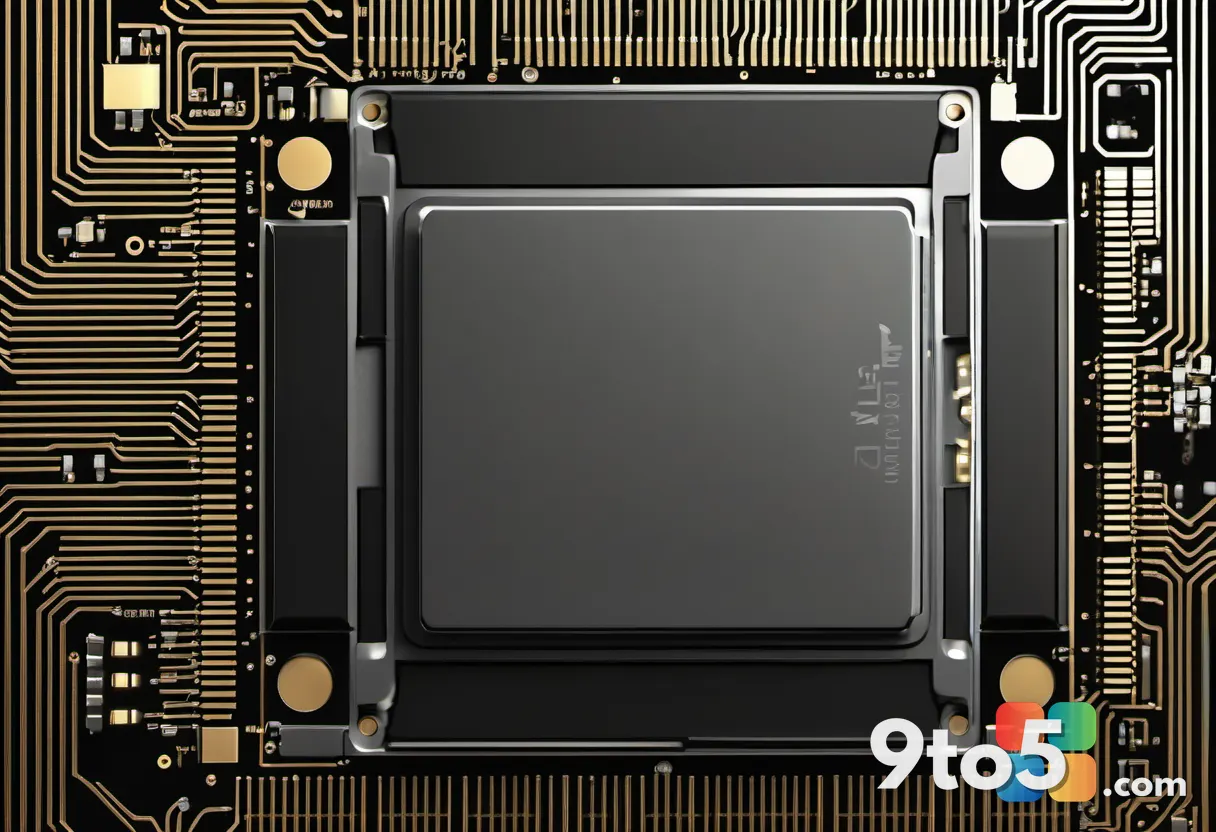 Close-up of the Snapdragon X2 Elite processor chip on a circuit board, highlighting the branding and intricate metallic 