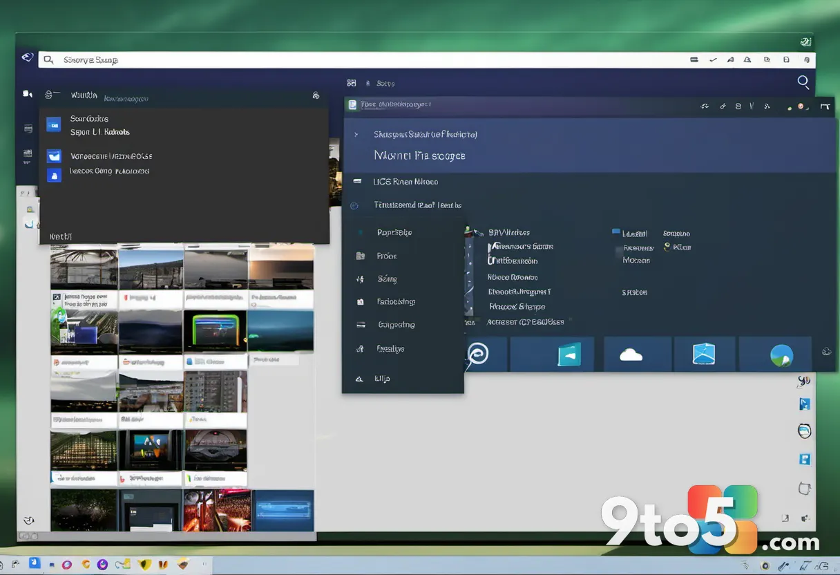 A close-up photograph of a minimalist Windows 11 LTSC Start menu, featuring only the Microsoft Edge icon centered on a d