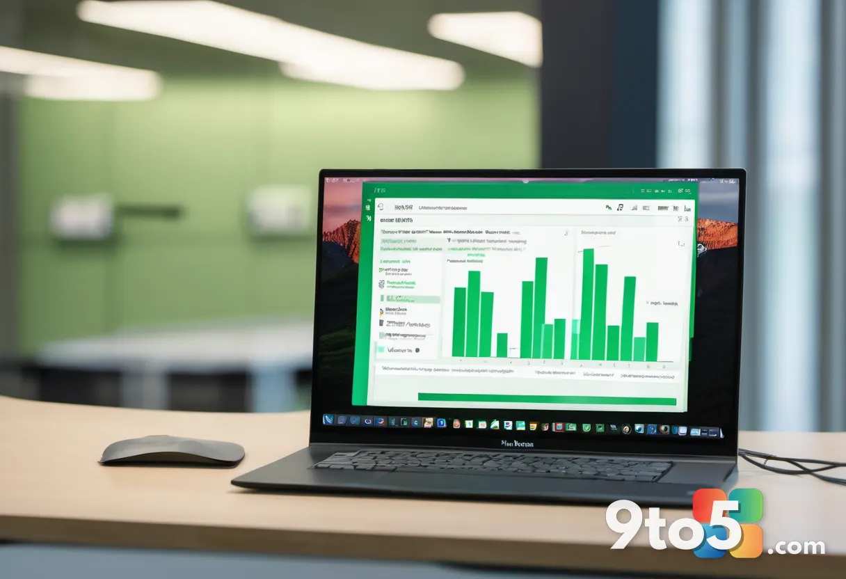 A close-up of a computer screen showing a progress bar labeled 'Windows 11 Update' with a green checkmark, set against a