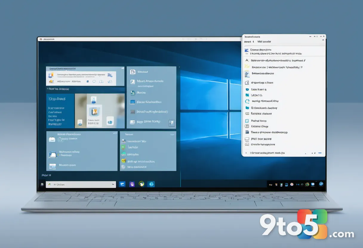 A close-up of a Windows 11 desktop screen showing the 'About' settings page with a highlighted build number, surrounded