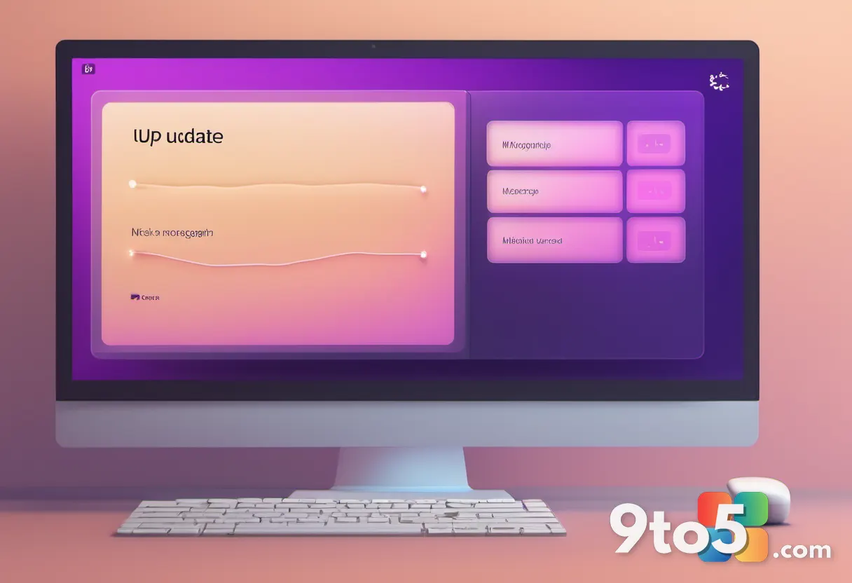 A hand pressing a glowing 'Update' button on a sleek, modern interface, with a progress bar filling up in the background