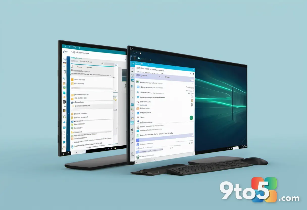 A side-by-side illustration of two Windows 11 Task Manager interfaces, one sluggish on a modest PC and one snappy, rende