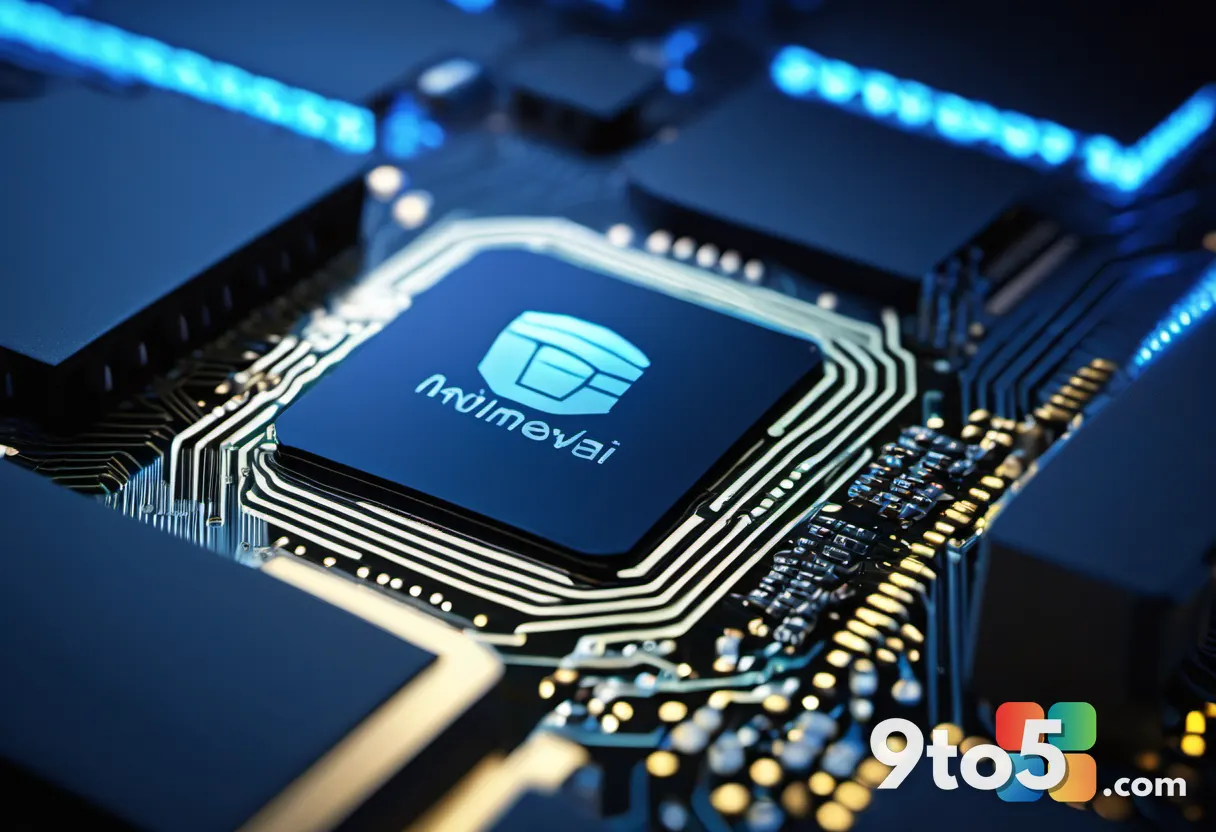 A close-up, artistic shot of a computer memory chip with glowing blue data streams, symbolizing RAM optimization and ker