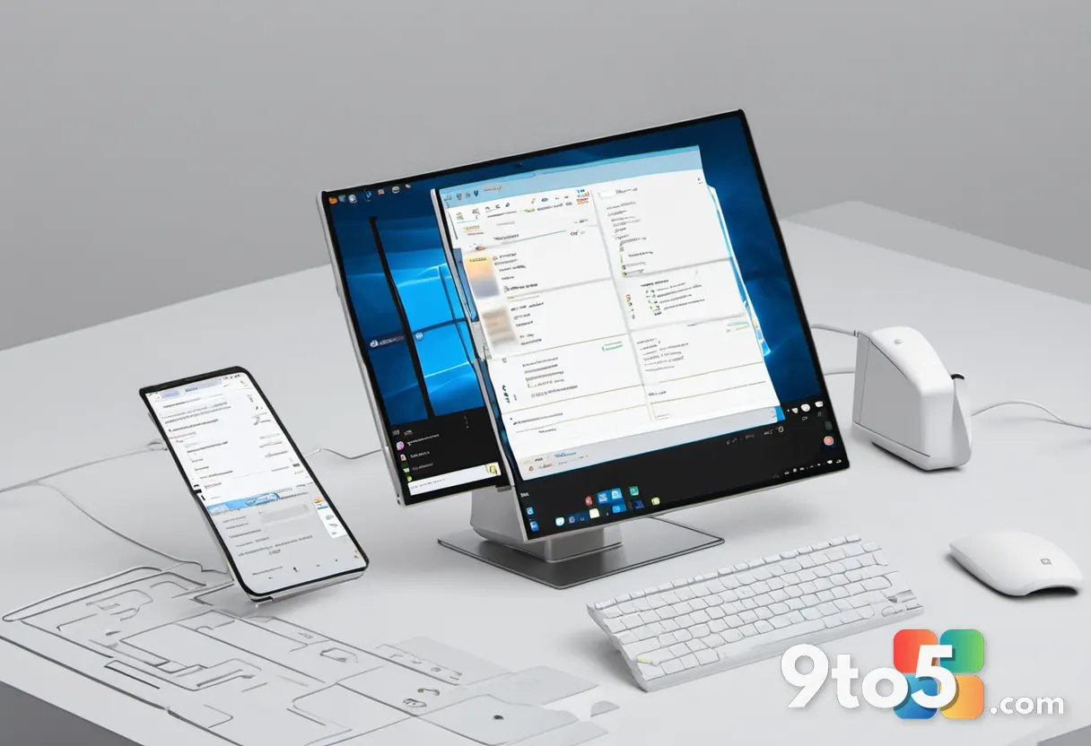 A split-screen digital illustration showing a classic Windows Control Panel icon transitioning into a modern, flat-desig