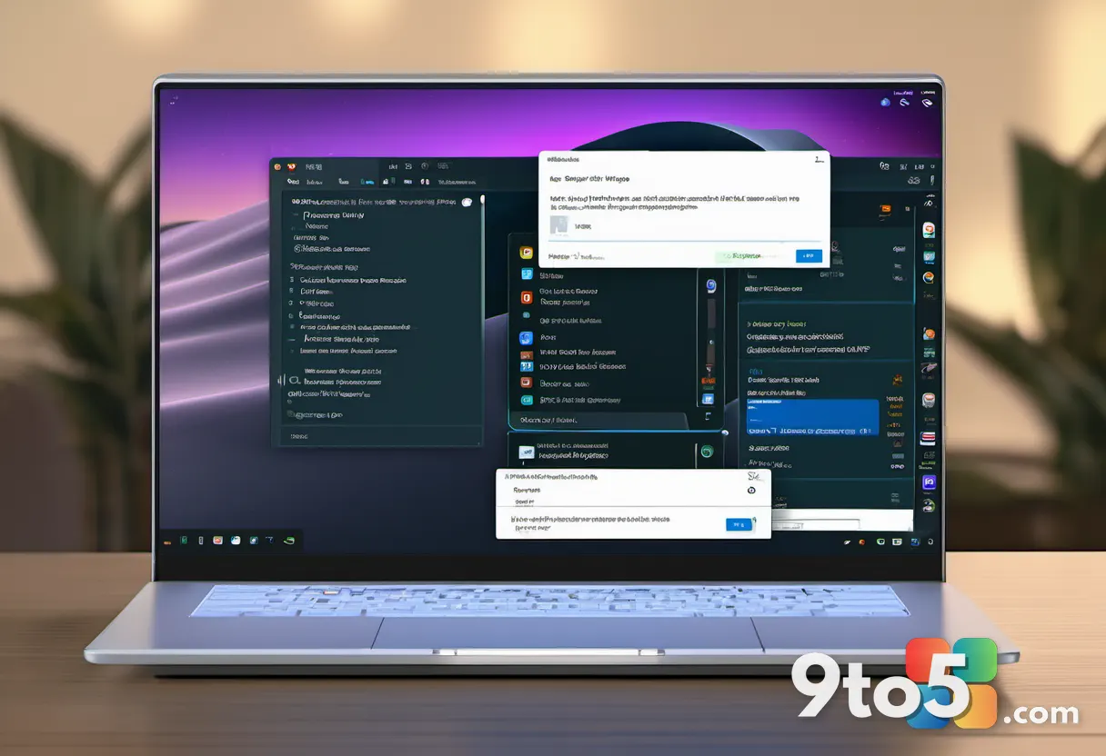 Close-up of a laptop screen displaying the Windows 11 Settings menu with the Taskbar position dropdown open, warm desk l