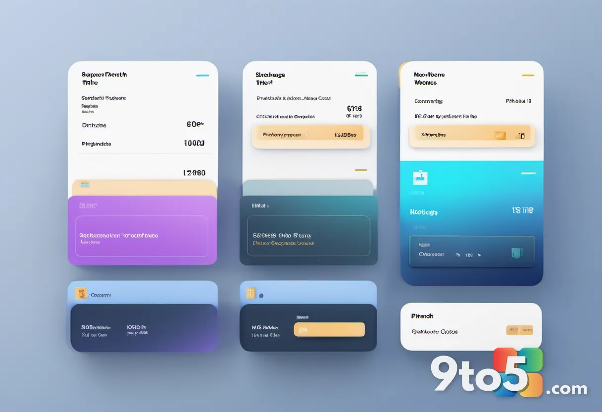 A clean, minimalist graphic of stacked subscription cards with pricing tiers and checkmarks, set against a soft gradient