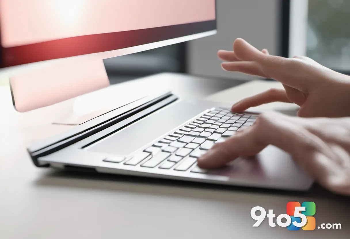 Close-up of a hand using a mouse to highlight a line of text inside an email client, shallow depth of field, soft office