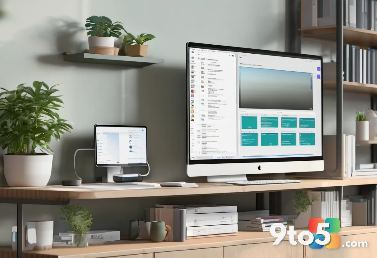 A neatly arranged bookshelf featuring several tech reference guides and a small potted plant, emphasizing a professional