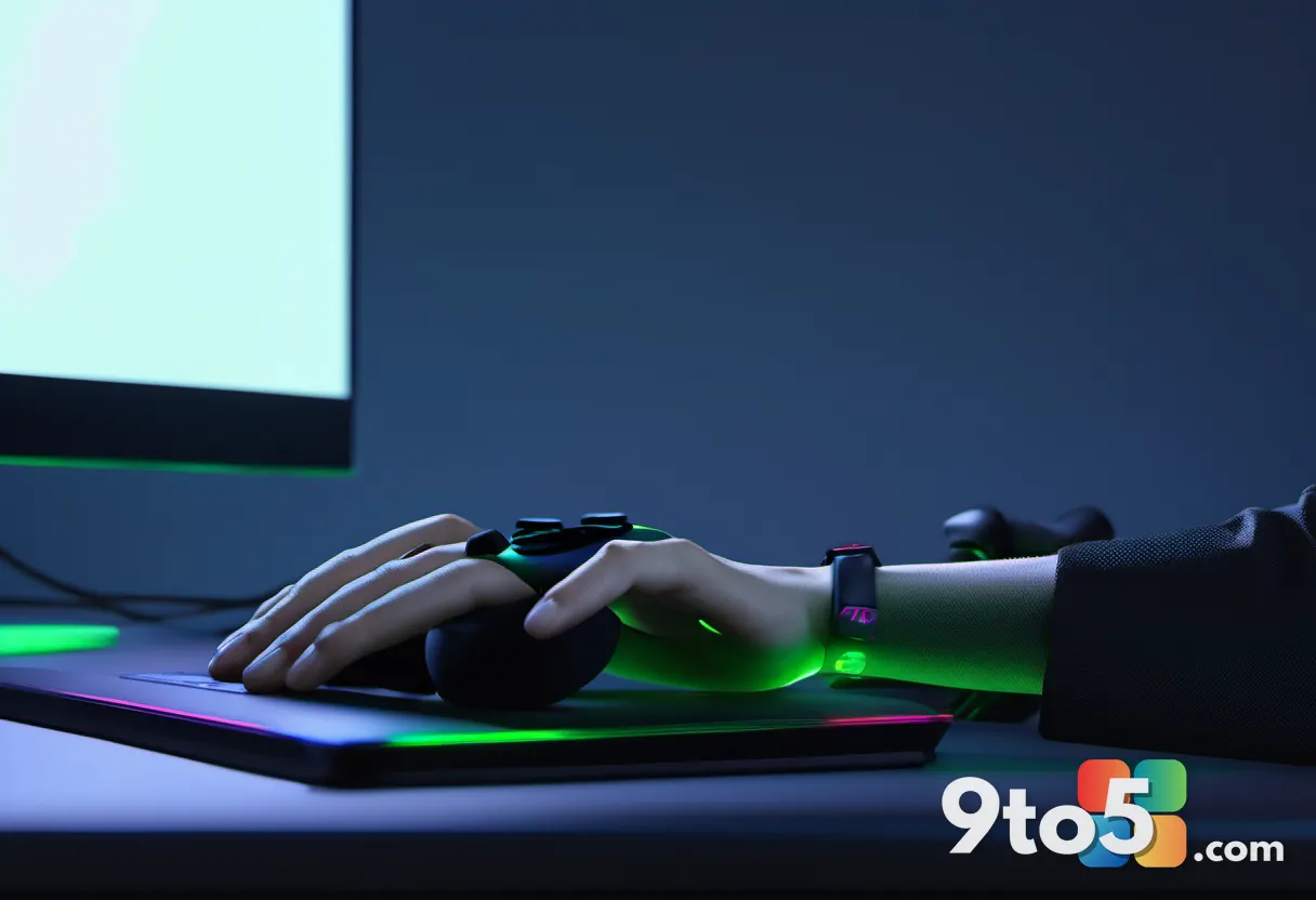 A gamer's hands resting on the Razer Huntsman V3 Pro, demonstrating the adjustable actuation and magnetic wrist rest in 