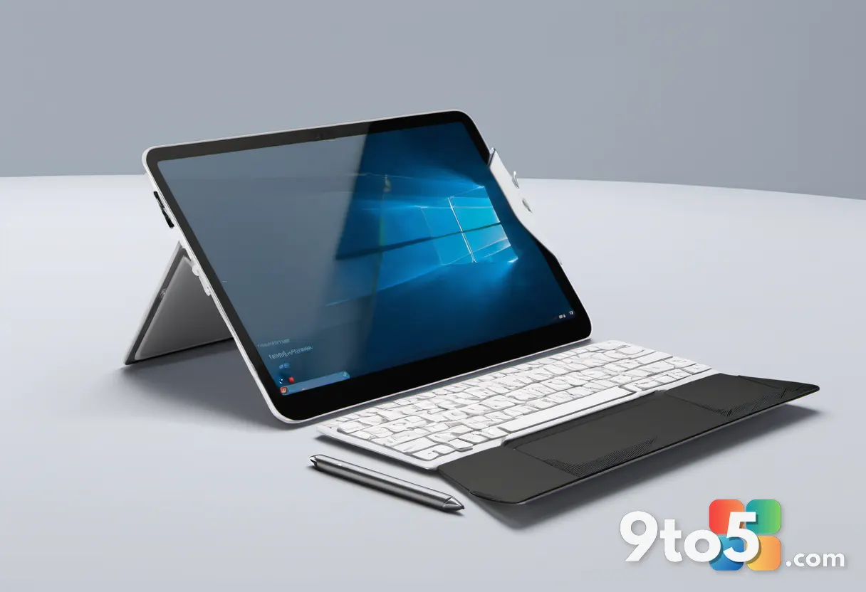 A side view of the folio's adjustable kickstand extended, supporting a tablet at a comfortable typing angle.
