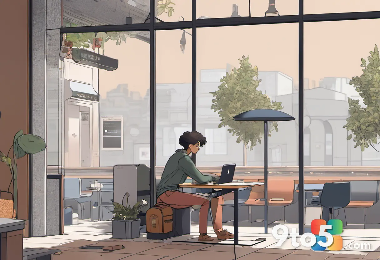 A traveler using the folio setup at a coffee shop, with the Steam Deck propped up and the keyboard ready.