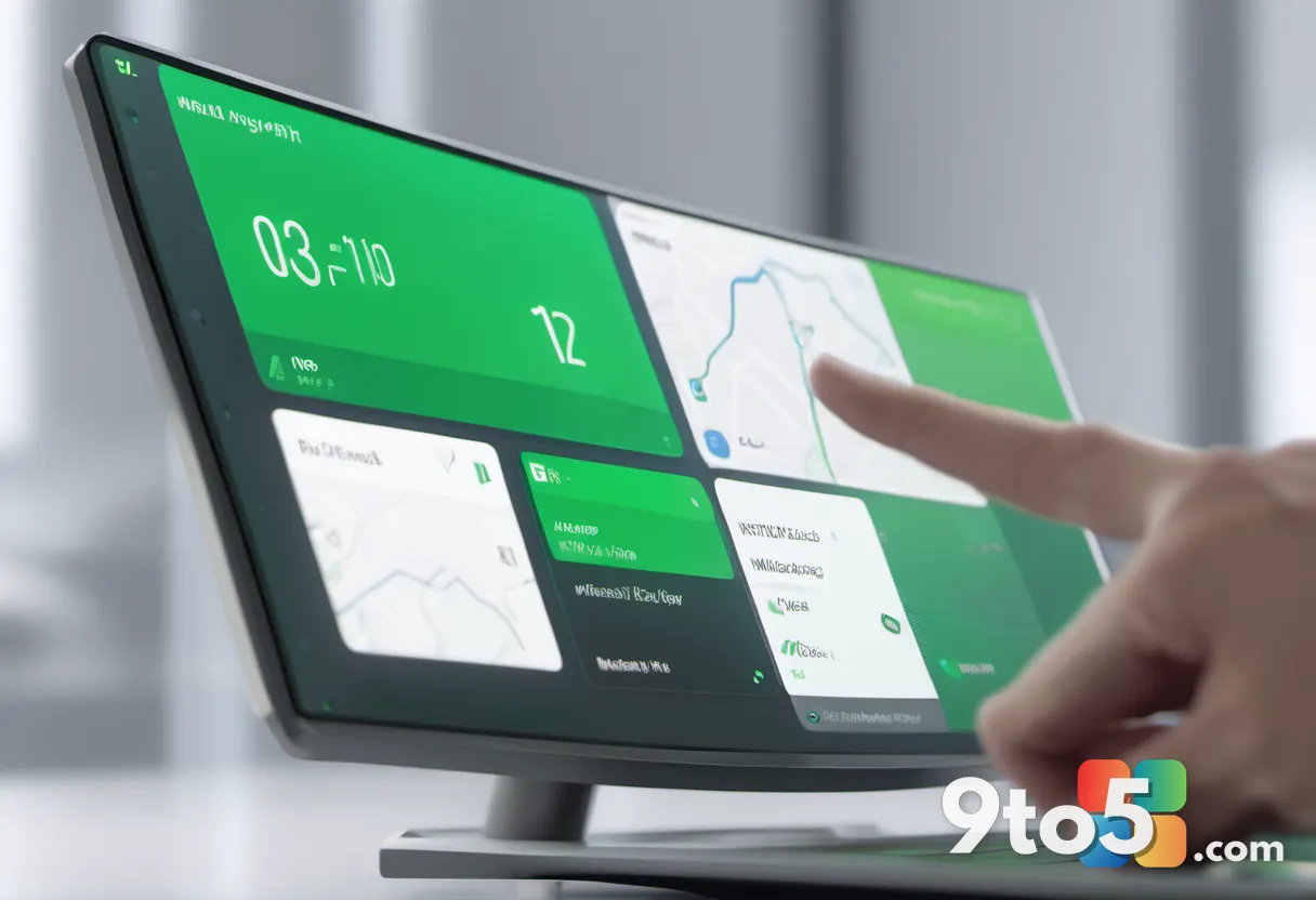 A hand toggling a large software switch on a stylized dashboard, green and gray tones, shallow focus, minimalist.