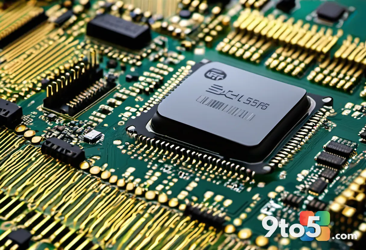 A close-up shot of stacked RAM modules and NAND storage chips on a circuit board, symbolizing the ongoing supply chain c