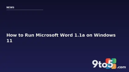 How to Run Microsoft Word 1.1a on Windows 11