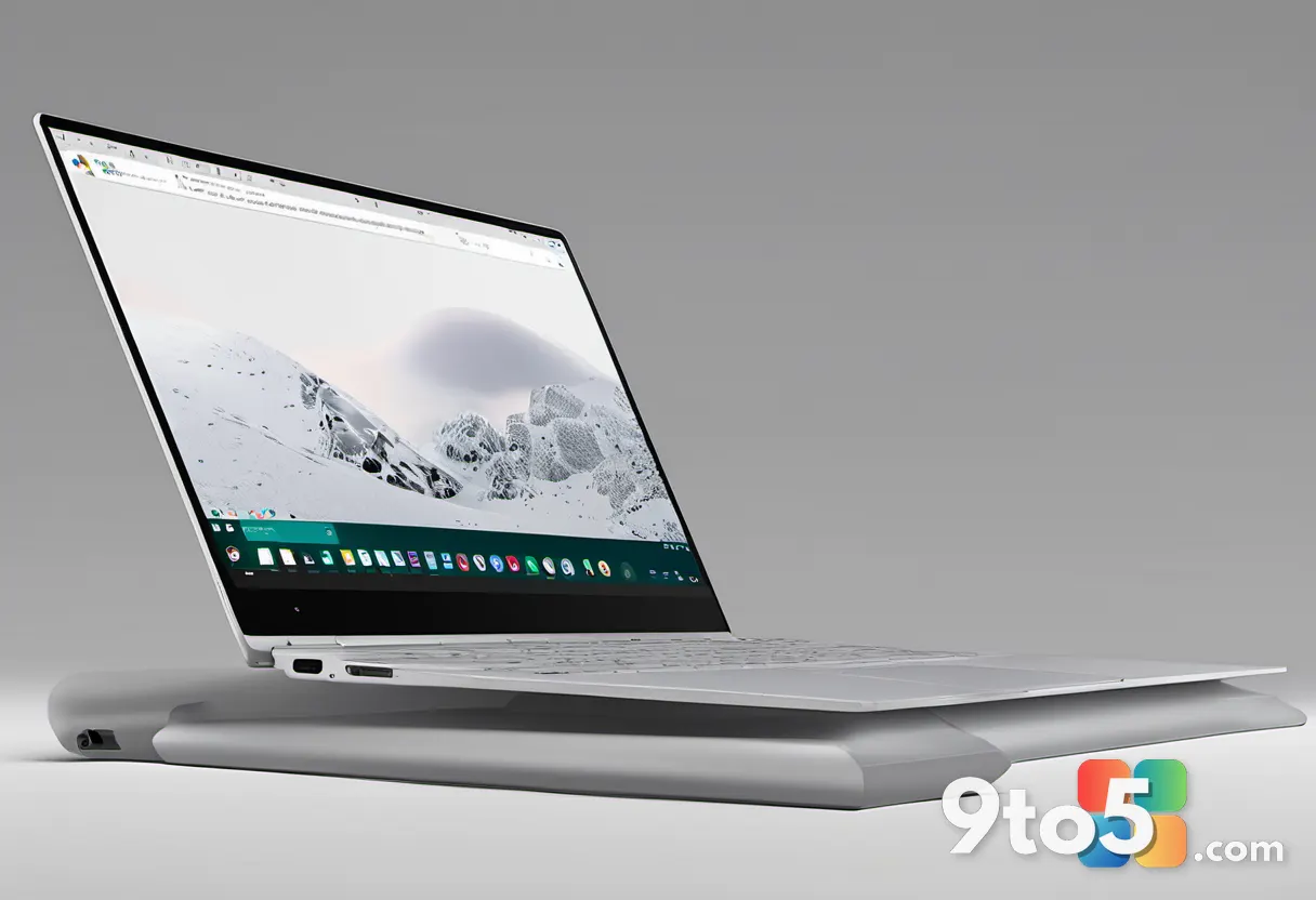 The Surface Laptop 7 closed and placed next to a modern smartphone, emphasizing its portability and compact design.