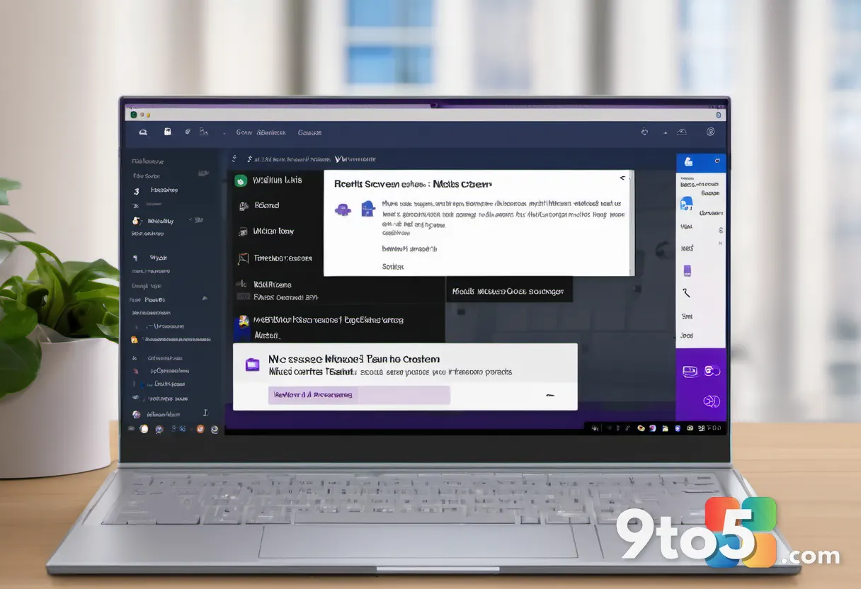 A close-up of a laptop screen showing the Microsoft Teams meeting interface with a highlighted 'Report a concern' button