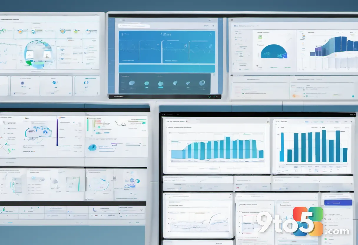 A diverse group of IT professionals collaborating around a large digital dashboard displaying cloud architecture diagram