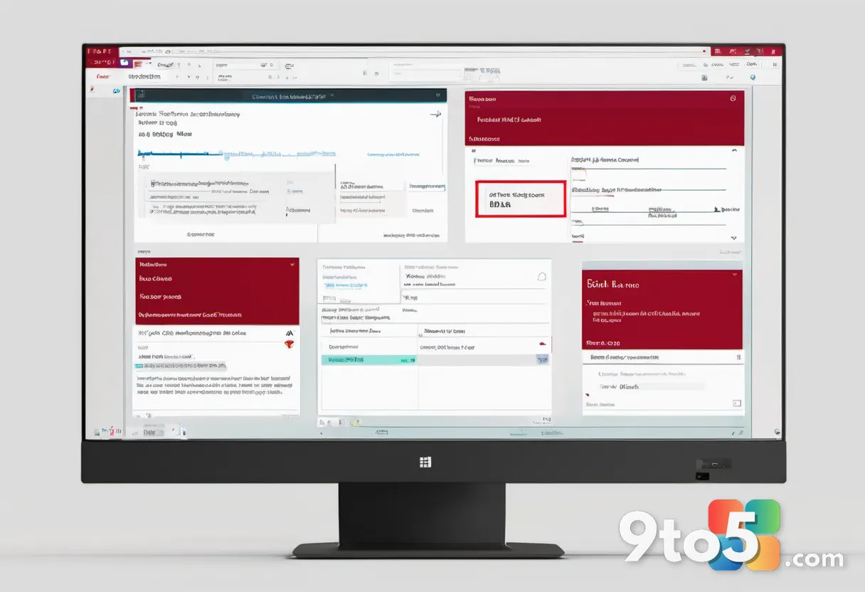 A close-up of a computer screen displaying a SharePoint interface with subtle, ominous red code overlays, representing t
