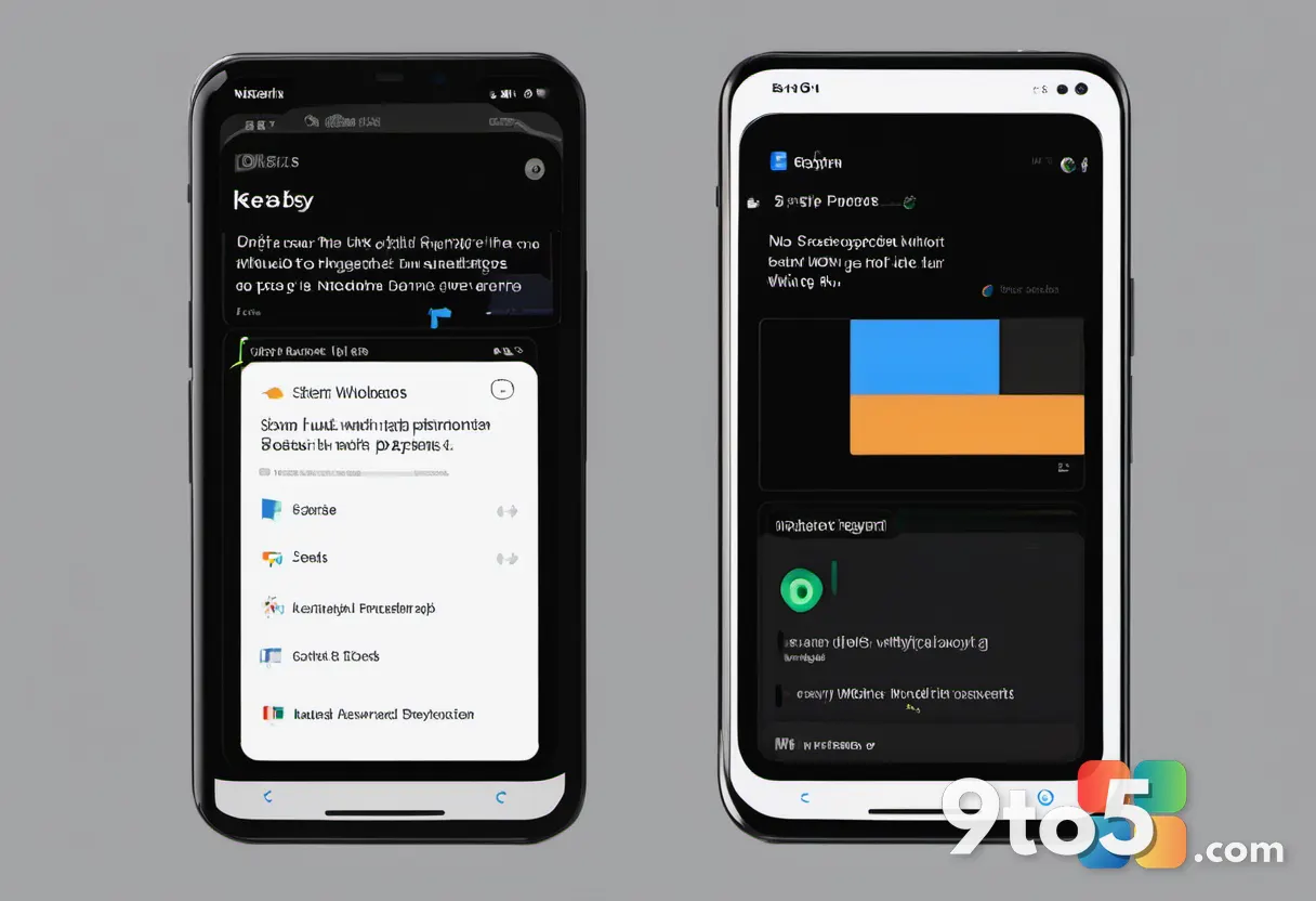 A split view showing the Copilot app interface on the left and a system tray icon on the right, highlighting the applica