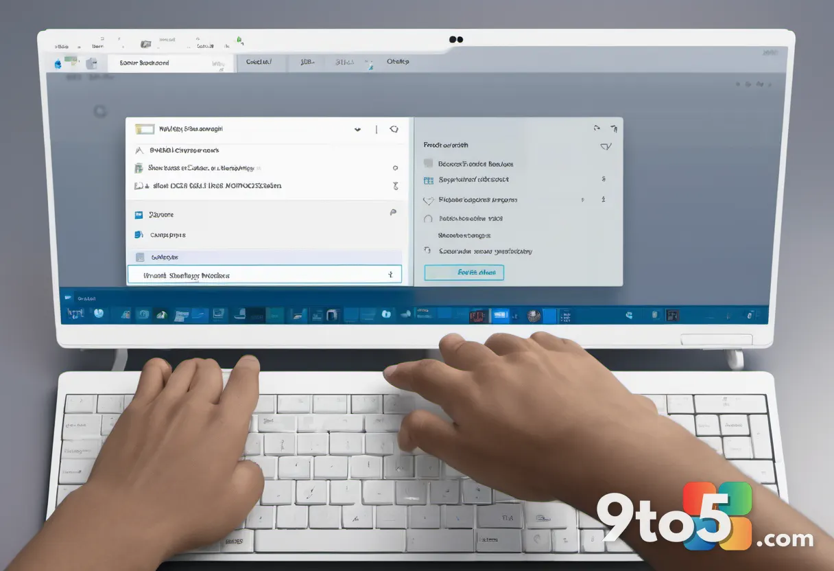A user's hand hovering over a keyboard with a Windows Security window open on the screen, highlighting the exclusion set