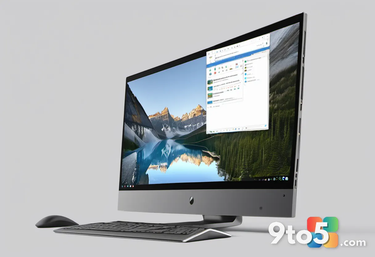 A clean shot of a Windows 11 desktop with the Start button and taskbar, highlighting the operating system's updated visu