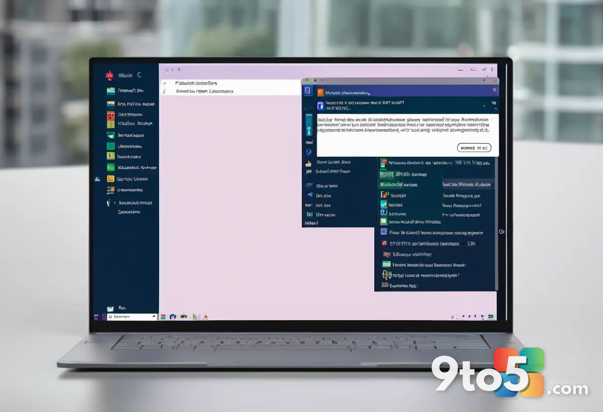 A close-up photograph of a Windows 11 desktop screen displaying a corrupted package error dialog, with blurred applicati