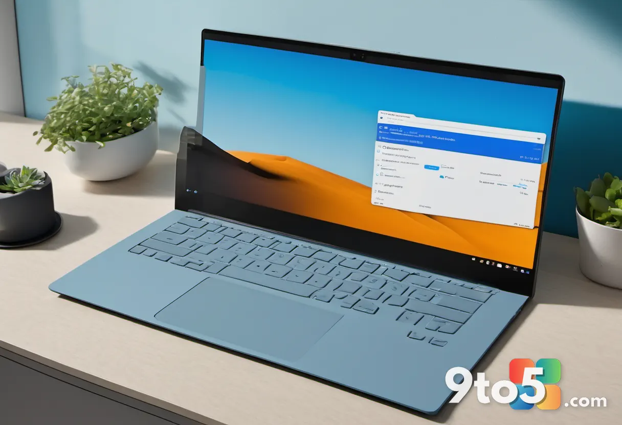 A close-up of a modern laptop screen displaying a File Explorer window with a clean, organized folder structure and a so