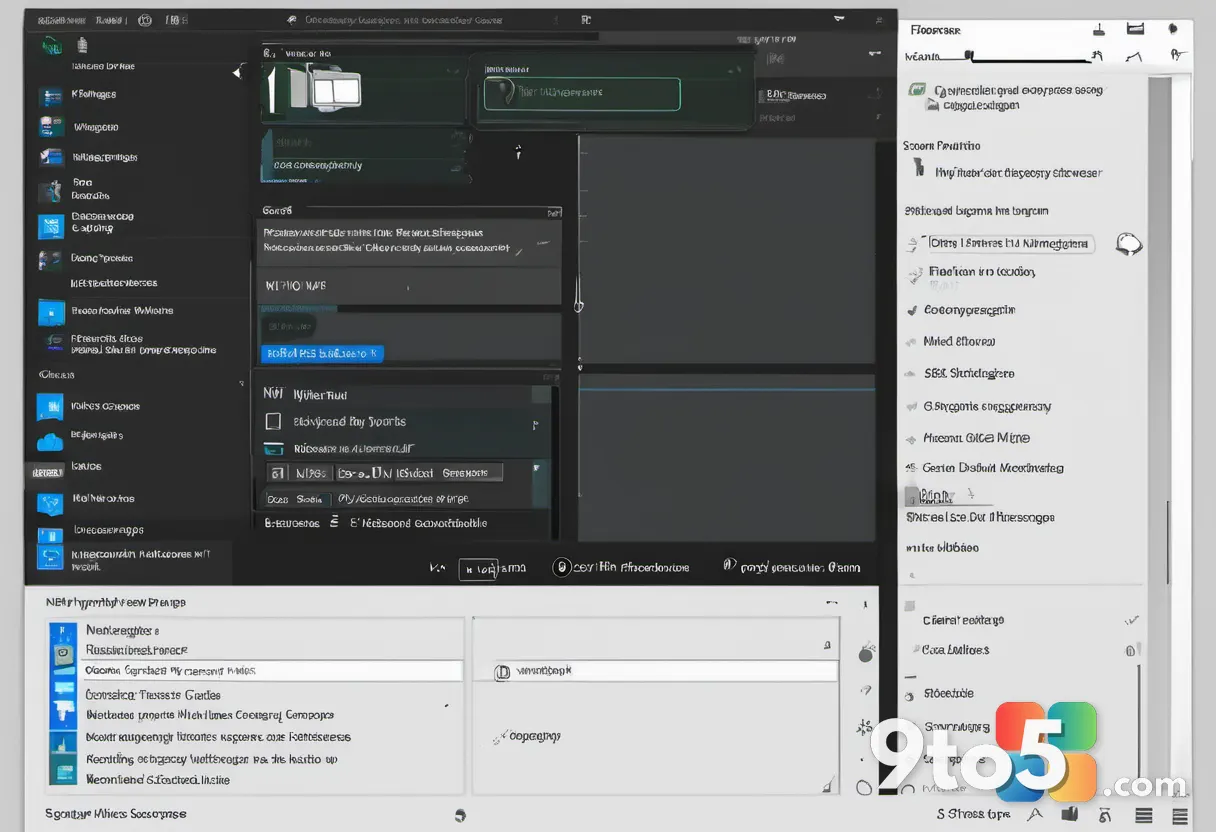 A Windows 11 Properties dialog sheet in dark mode with crisp text and display-scaling clarity, a right-click context men