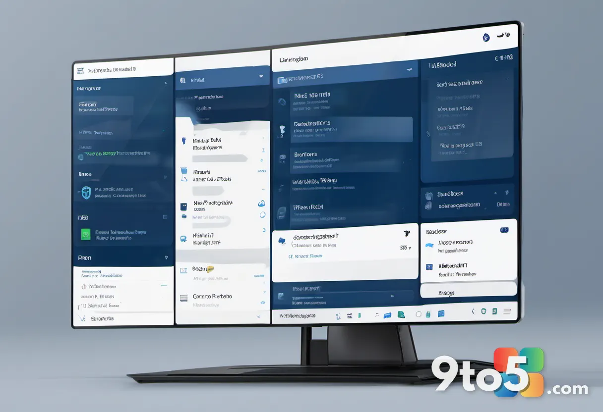 A layered stack of translucent menu panels, with small custom app icons buried at the bottom, dim and shadowed, symboliz