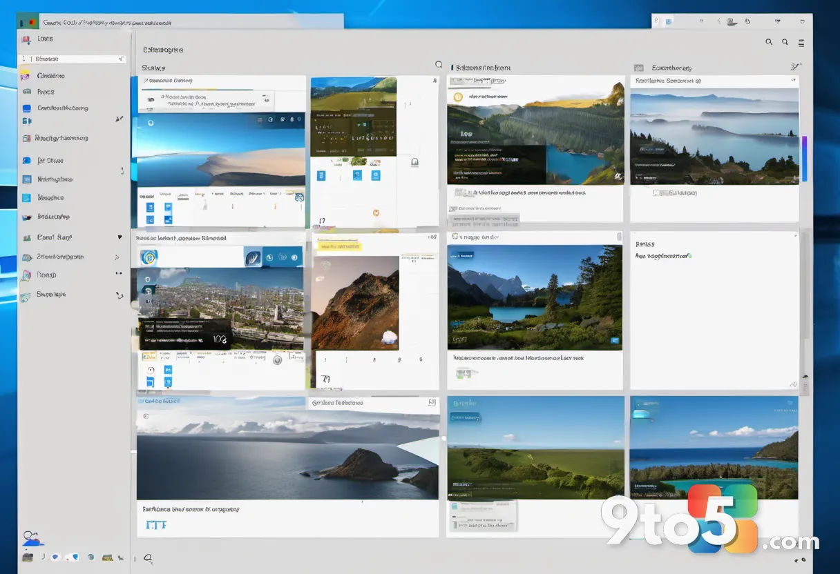 A split screen showing a Windows 10 desktop on one side and a Windows 11 desktop on the other, with a calendar icon indi