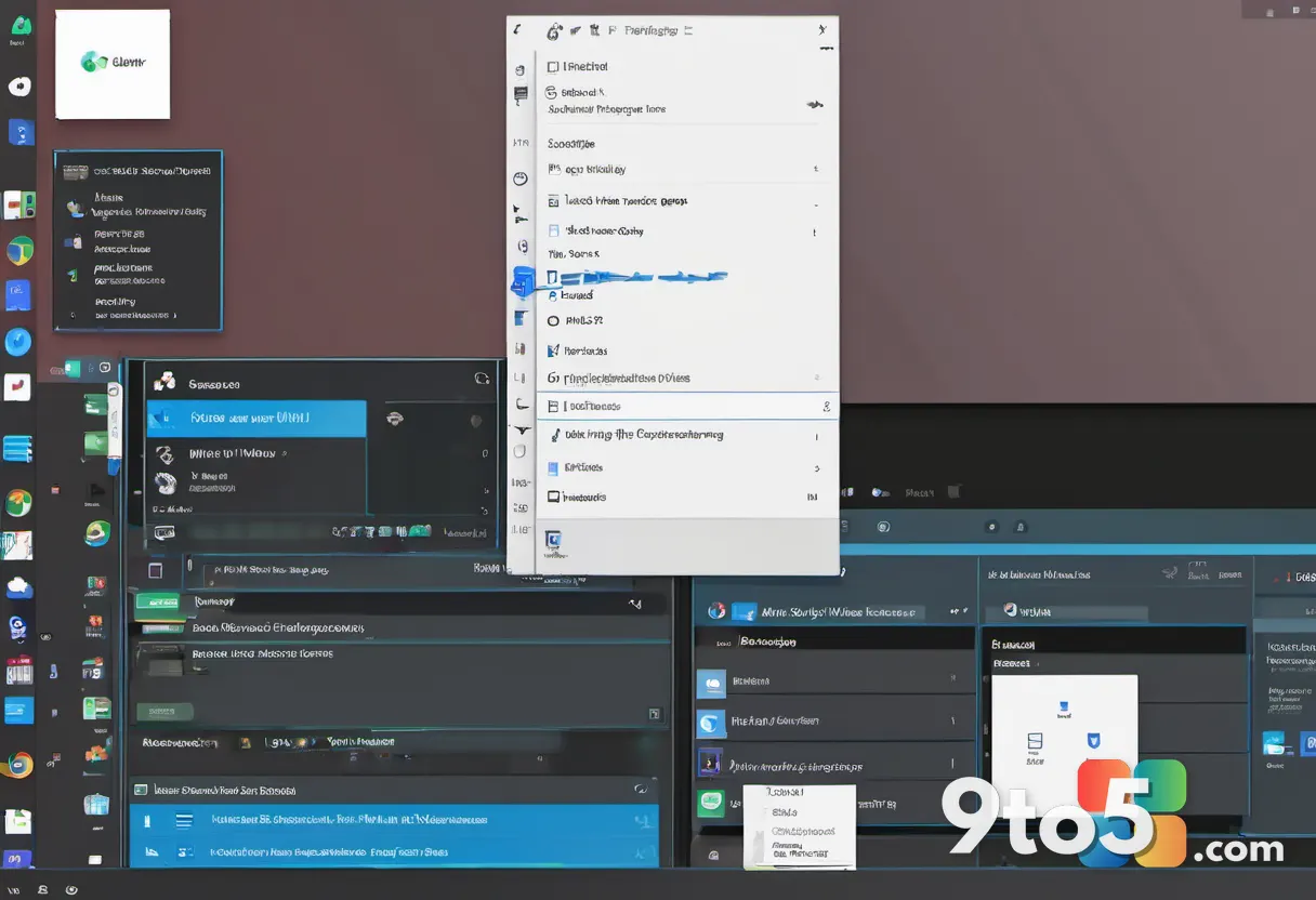 A top-down view of a Windows 11 desktop interface showing the Settings app open to the Privacy & security menu, with a c