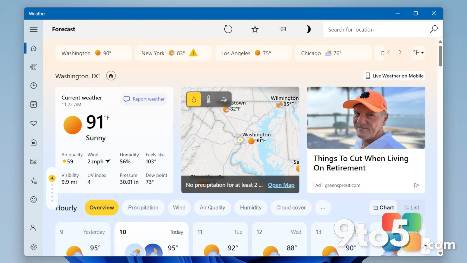 Windows 11 Weather App Uses 5x More RAM Than macOS, Analysis Shows