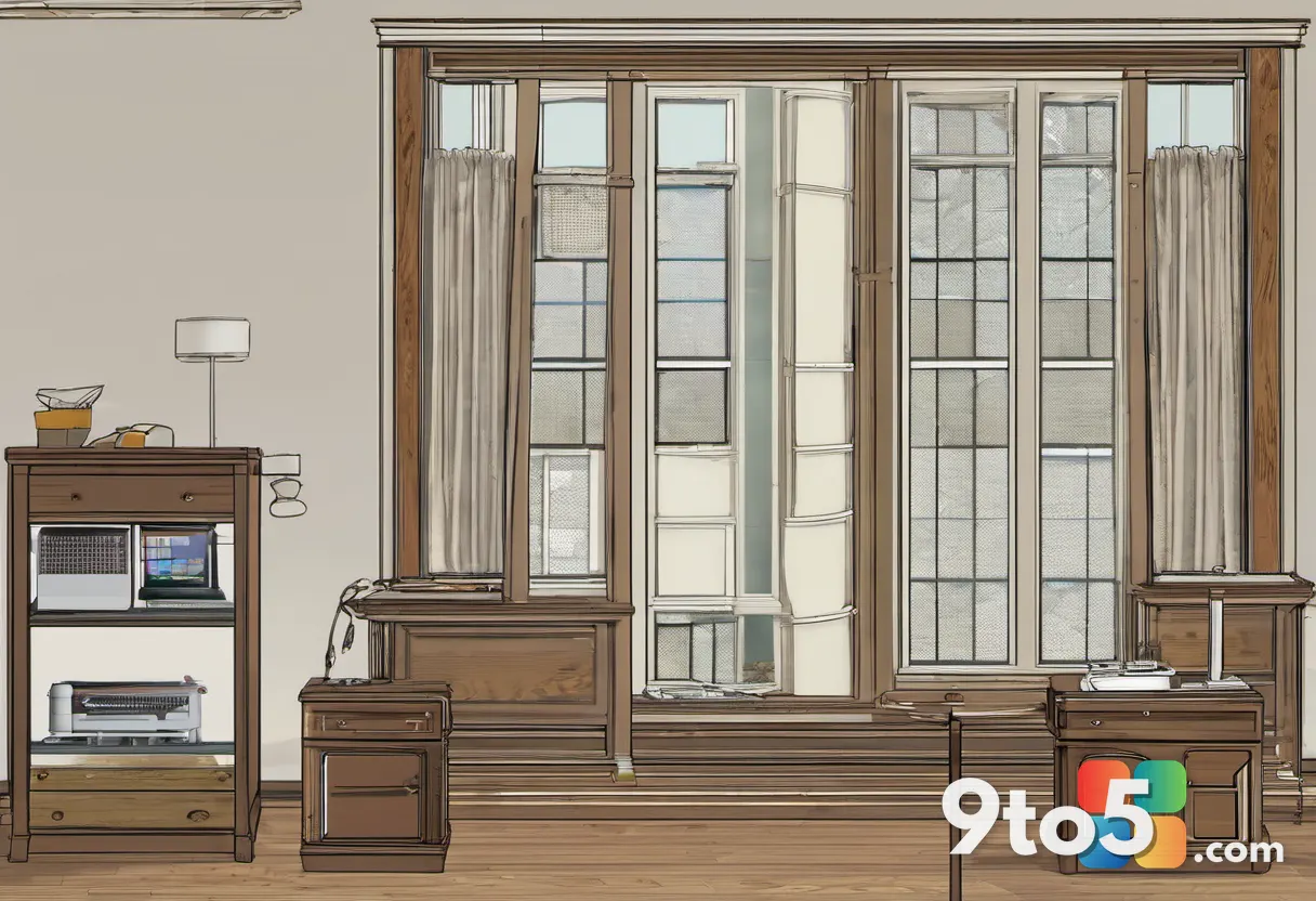 A side-by-side comparison layout showing a vintage Windows 7 window next to a remastered version with refined borders an