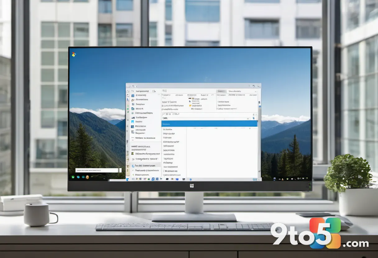 A clean screenshot-style mockup of a Windows Settings panel highlighting a security toggle, displayed on a modern monito