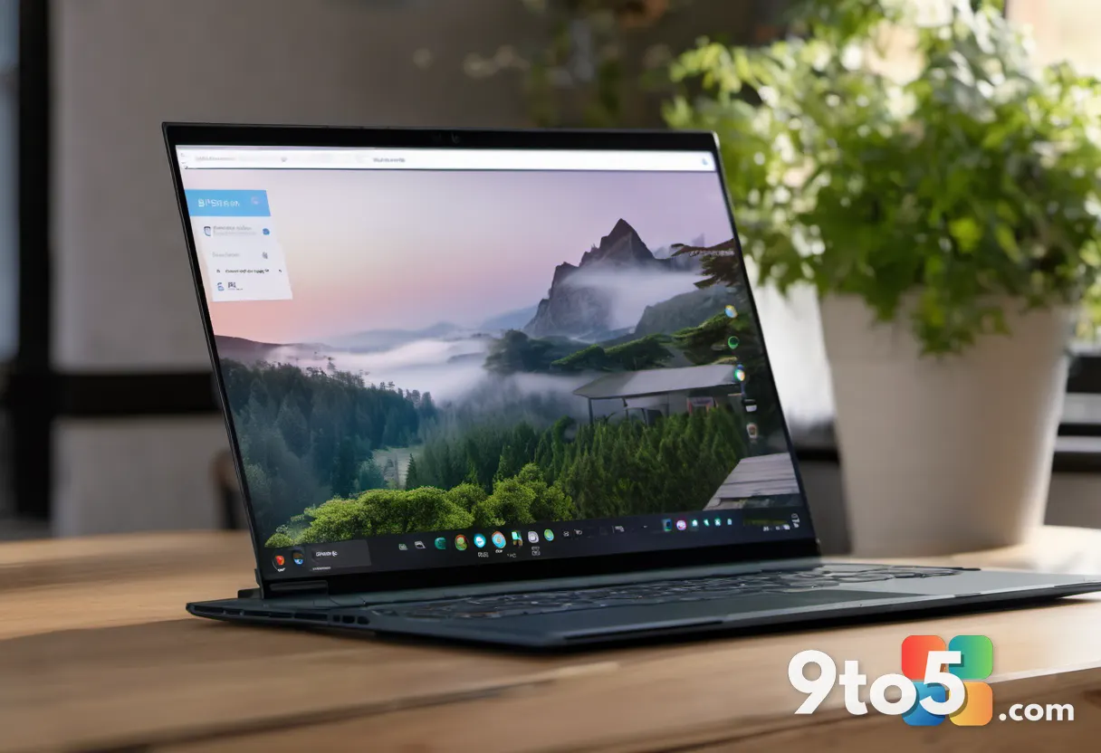 A close-up photograph of a modern laptop screen displaying a clean settings menu with a toggle switch in the off positio