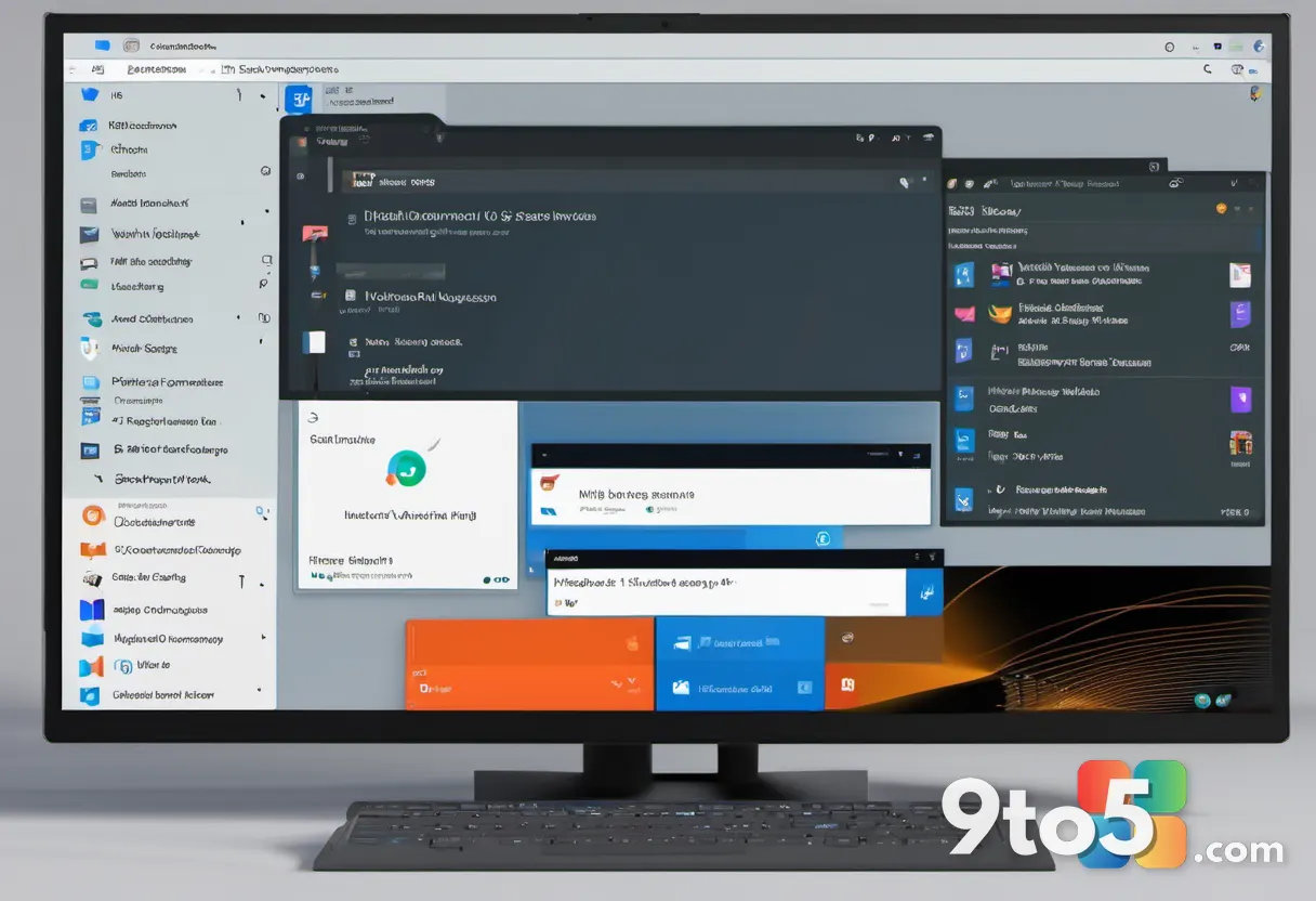A developer's perspective of a Windows 11 system tray and taskbar with the new Fluent Design elements, emphasizing cohes