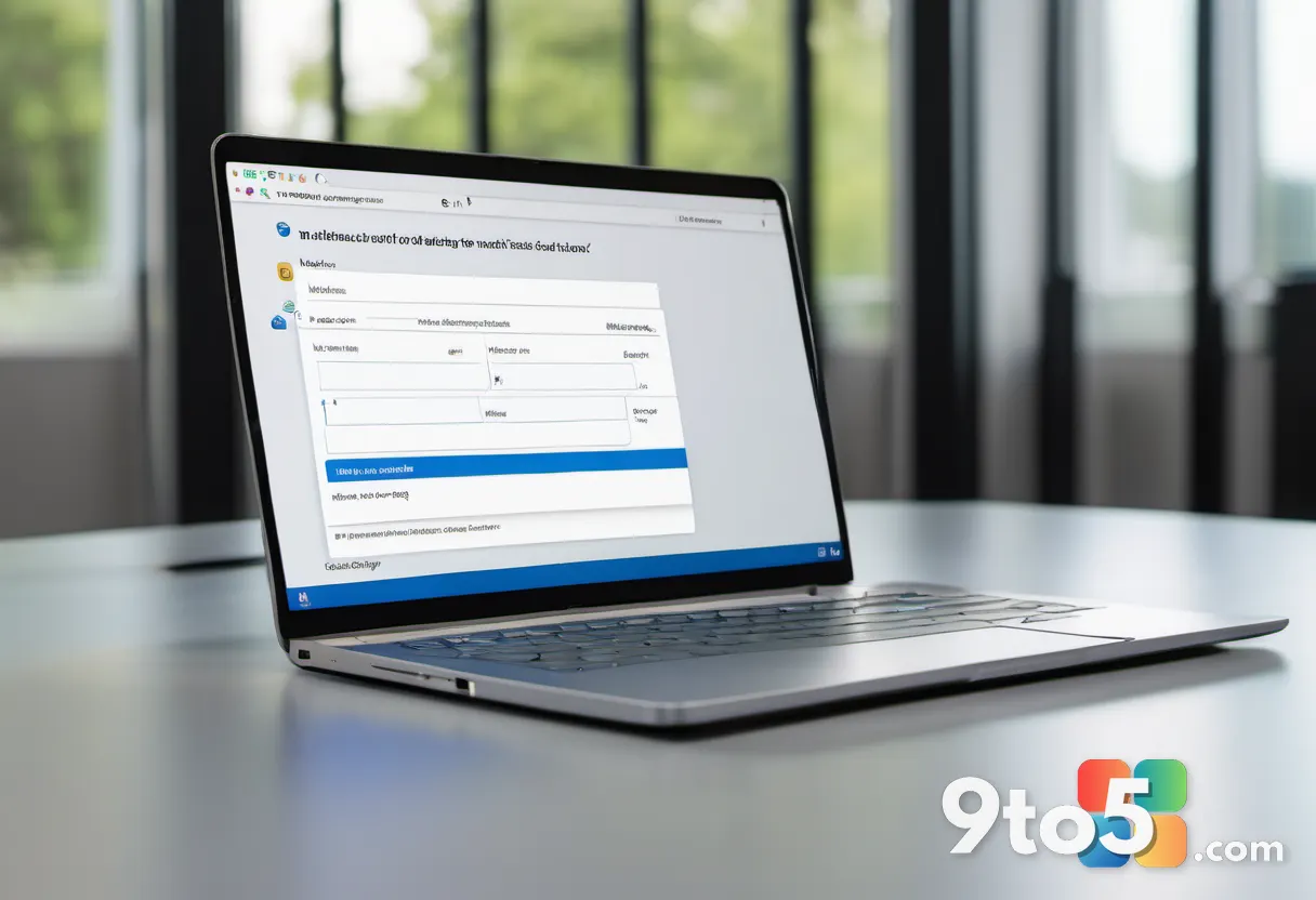 A close-up of a feedback survey form on a laptop screen, cursor hovering over a rating, soft office lighting, calm focus